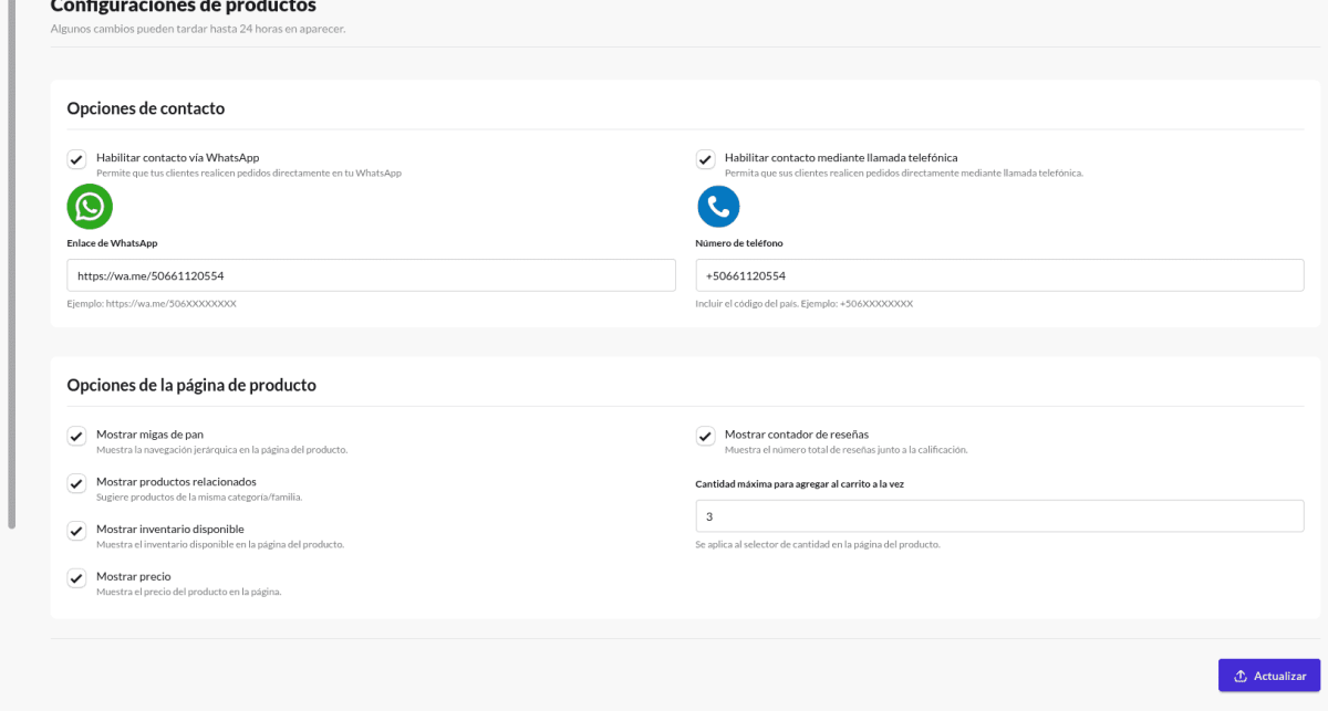 Mall dorado 4.0 - Nuevas configuraciones de producto