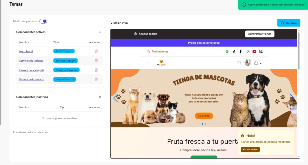 Nuevo Web Builder (Constructor web sin código) en Mall Dorado 4.0