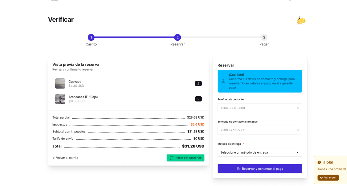 Mall Dorado 4.0 - Mejora visual de reservar compra